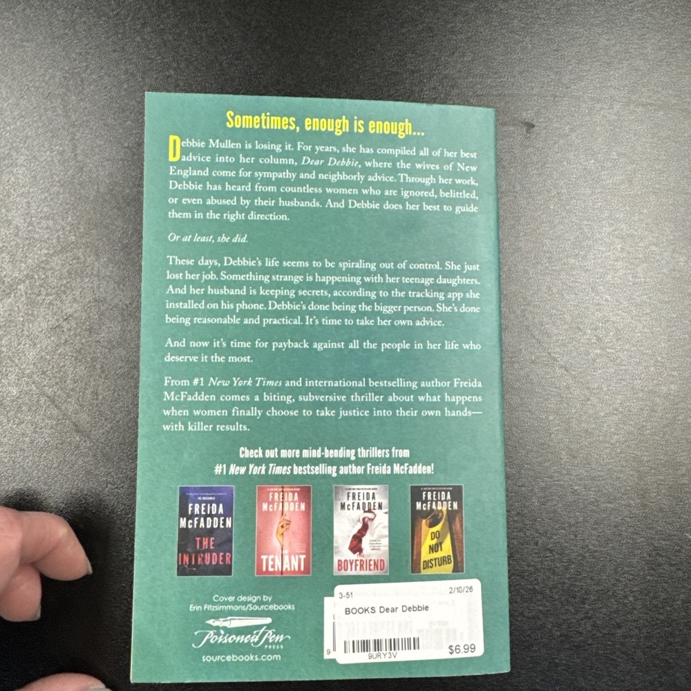Dear Debbie by Freida McFadden (2026, Trade Paperback) - Picture 2 of 4
